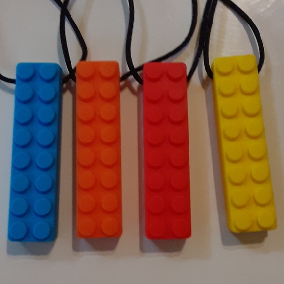 Other - 2\$20 Lego shaped sensory chew necklaces for kids